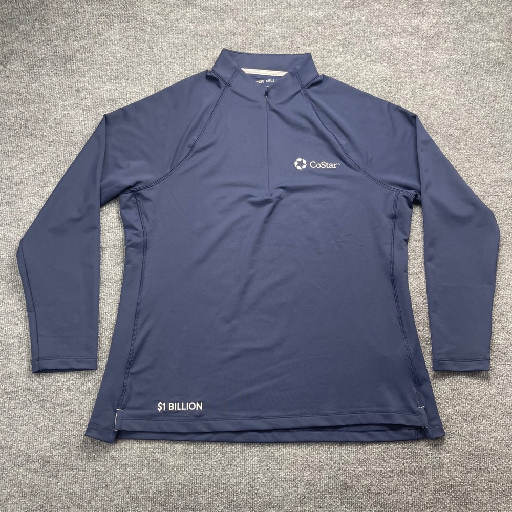 Peter Millar Women XL Navy Blue CoStar 1/4 Zip Pullover UPF 50+ Sun Protection